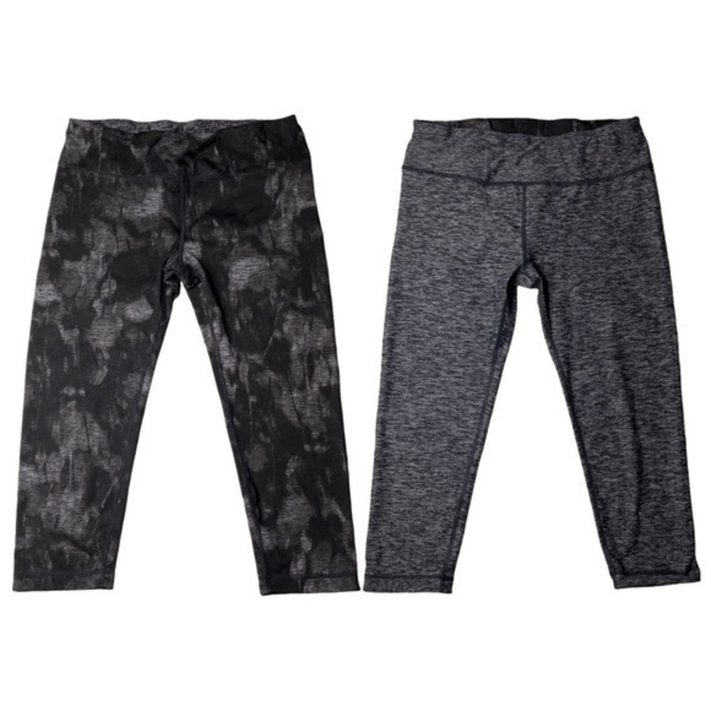 Active Life Capri Pants Gray and Black Reversible Athletic Leggings Size XL